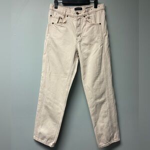 Banana Republic Off-White High-Rise Denim Pants